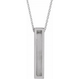14K White Sculptural Bar 16-18 Necklace - 86980201P photo 3