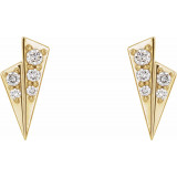 14K Yellow 1/6 CTW Diamond Geometric Earrings - 86842601P photo 2