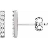 Platinum 1/10 CTW Diamond Bar Earrings - 65175760009P photo