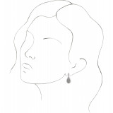 14K White Geometric Dangle Earrings - 87074600P photo 3