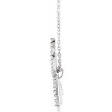 14K White 1/3 CTW Diamond Dragonfly 16 Necklace - 6712684401P photo 2