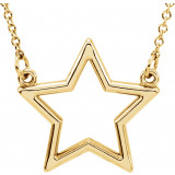 14K Yellow Star 16 Necklace - 85877100P photo