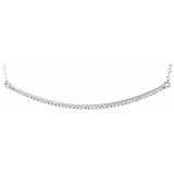 14K White 1/6 CTW Diamond Bar 16-18 Necklace - 65108560001P photo
