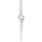 14K White Engravable 12x11 mm  Heart 16-18 Necklace - 867741000P photo 2