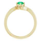 14K Yellow Emerald & .04 CTW Diamond Ring - 719936004P photo 2