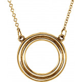 14K Yellow Circle 16 Necklace - 85873100P photo
