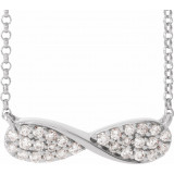 14K White 1/6 CTW Diamond Infinity-Inspired 15-17 Necklace - 65346760000P photo