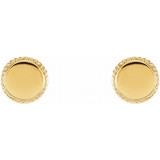 14K Yellow Engravable Rope Earrings - 86469601P photo 2