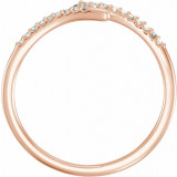 14K Rose 1/8 CTW Diamond Stackable Ring - 123053602P photo 2