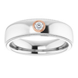 14K White & Rose 1/10 CTW Diamond Ring - 1232146004P photo 3