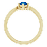 14K Yellow Blue Sapphire & .025 CTW Diamond Ring - 7203460000P photo 2