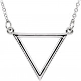 14K White Triangle 16 Necklace - 85872101P photo