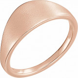 14K Rose 21x7 mm Geometric Signet Ring - 51717103P photo