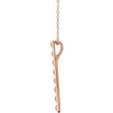14K Rose Pyramid Bar 16-18 Necklace - 86602602P photo 2