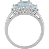 14K White Aquamarine & .05 CTW Diamond Ring - 69656101P photo 2