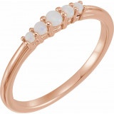 14K Rose Opal Graduated Five-Stone Ring - 71964602P photo