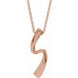 14K Rose Freeform Necklace - 86593108P photo