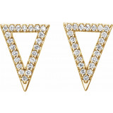 14K Yellow 1/5 CTW Diamond Triangle Earrings - 86375601P photo 2