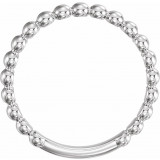 14K White 2.5 mm Stackable Bead Ring - 516081007P photo 2