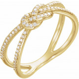 14K Yellow 1/5 CTW Diamond Knot Ring - 123097601P photo