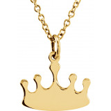 14K Yellow Tiny Poshu00ae Crown 16-18 Necklace - 857911001P photo 3