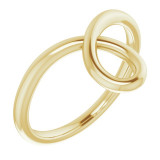 14K Yellow Looped Bypass Ring - 52057102P photo