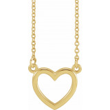 14K Yellow 10.8x10 mm Heart 16 Necklace - 858741018P photo