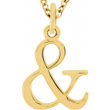 14K Yellow Ampersand 16 Necklace - 8578070078P photo