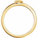 14K Yellow Geometric Stackable Ring - 51731102P photo 2