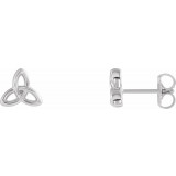 14K White Celtic-Inspired Trinity Earrings - R17025600P photo