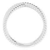 14K White Criss-Cross Rope Ring - 51737101P photo 2