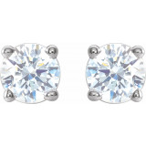 14K White 1/3 CTW Diamond Earrings - 187470199P photo 2