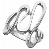 10K White Metal Fashion Ring - 50896109P photo