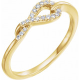 14K Yellow 1/10 CTW Diamond Knot Ring - 65245560000P photo
