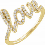 14K Yellow 1/4 CTW Diamond Love Ring - 653604600P photo