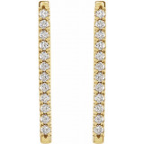 14K Yellow 1/3 CTW Diamond French-Set Bar Earrings - 87066606P photo 2