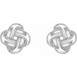 14K White Knot Earrings - 65280560002P photo 2