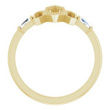 14K Yellow 1/8 CTW Diamond Geometric Ring - 123966601P photo 2