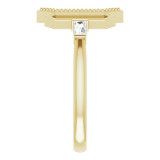 14K Yellow 1/8 CTW Diamond Geometric Ring - 123966601P photo 4