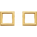 14K Yellow Square Earrings - 86325107P photo 2