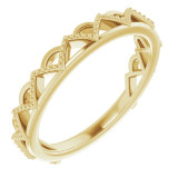 14K Yellow Stackable Crown Ring - 51891102P photo
