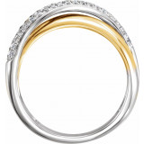 14K Yellow & White  1/5 CTW Diamond Ring - 65198760000P photo 2