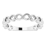 14K White Infinity Stackable Ring - 51703101P photo 3