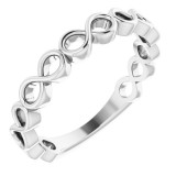 14K White Infinity Stackable Ring - 51703101P photo