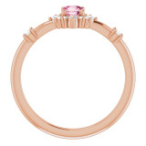 14K Rose Pink Tourmaline & 1/6 CTW Diamond Ring - 720886052P photo 2