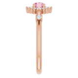 14K Rose Pink Tourmaline & 1/6 CTW Diamond Ring - 720886052P photo 4