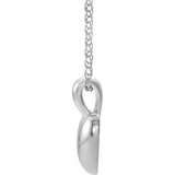 14K White Youth Heart 15 Necklace - 190061600P photo 2