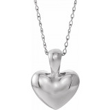 14K White Youth Heart 15 Necklace - 190061600P photo