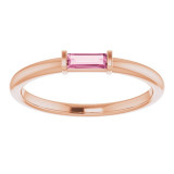 14K Rose Pink Tourmaline Stackable Ring - 122887621P photo 3