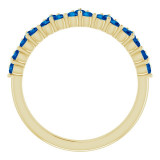 14K Yellow Blue Sapphire Crown Ring - 71972606P photo 2
